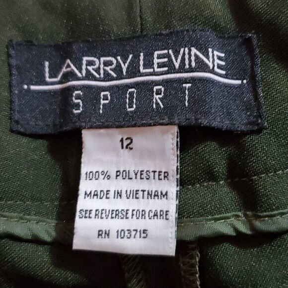 LARRY LEVINE SPORT, NOT WORN, SIZE 12, GREEN WOMEN'S PANTS, - Picture 6 of 11
